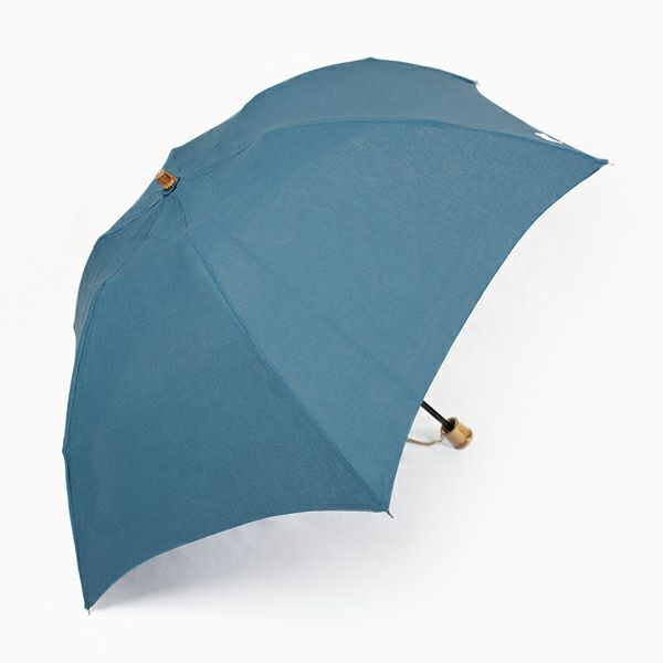 【IROGAAL】パーソナルカラー　フレンチリネン折り畳み日傘　ターコイズグリーン (20180067)